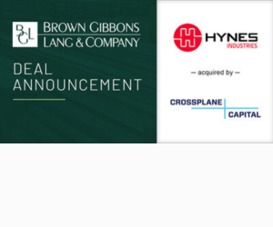 BGL Announces the Recapitalization of Hynes Industries to Crossplane Capital