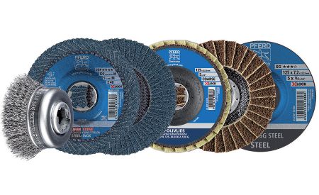 Abrasives and brushes from PFERD are now available with the X-LOCK quick change system