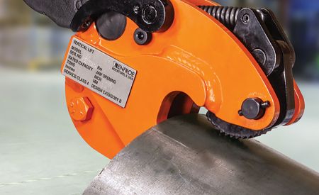 The TLC clamp is recommended for lifting and turning of a single curved plate/pipe