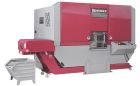 Band saw achieves fast cut rate