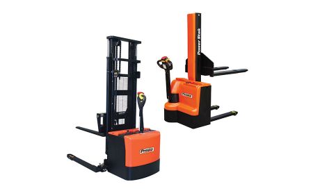 Stackers feature power lift and drive